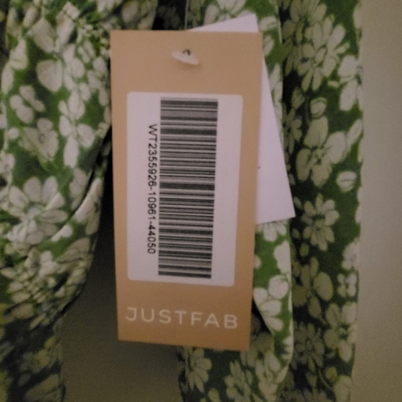 NWT JUSTFAB Long Sleeve Printed Woven Top - Picture 8 of 8